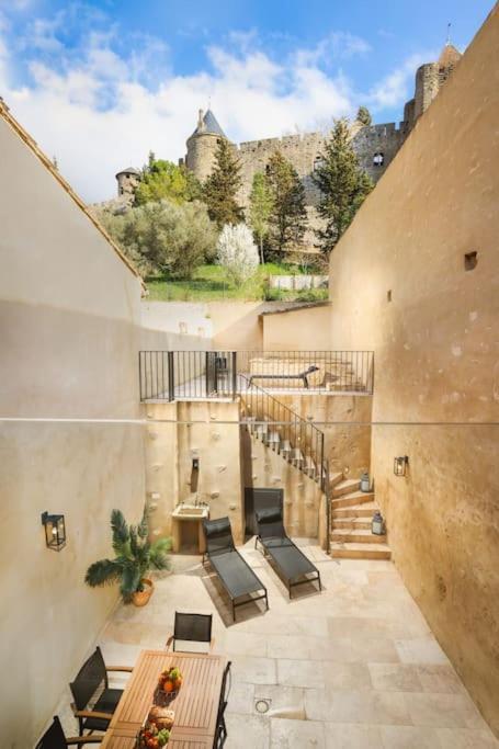 Longue Vie A La Reine - Piscine - Chateau Carcassonne Exterior foto